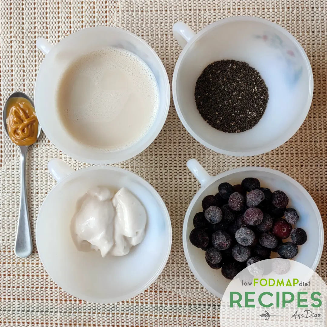Low FODMAP Chia Seed Pudding - Ingredients