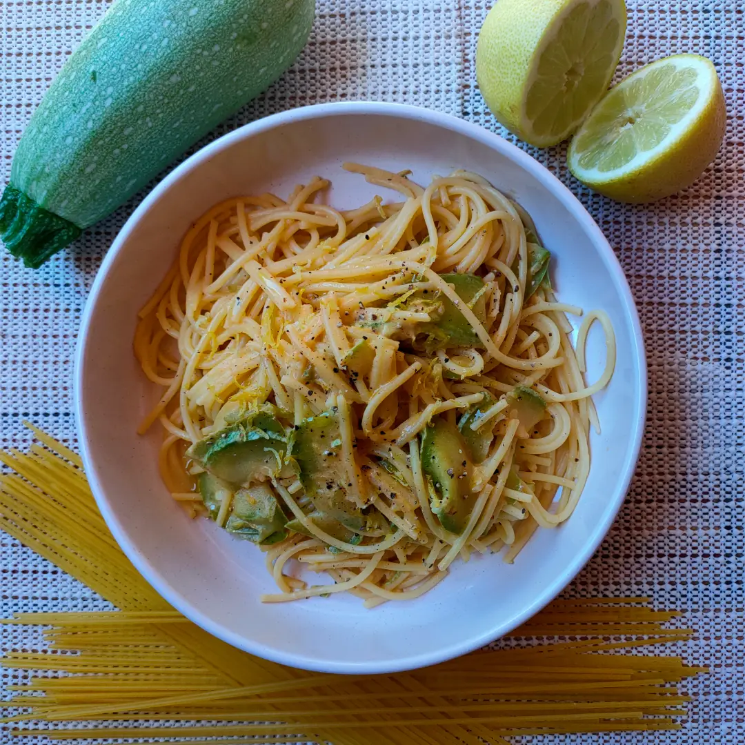 Zucchini and Lemon Low FODMAP Pasta Recipe - Final Result