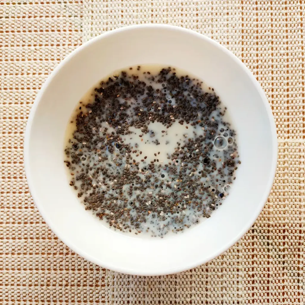 Low FODMAP Snickers Chia Pudding - Step 01