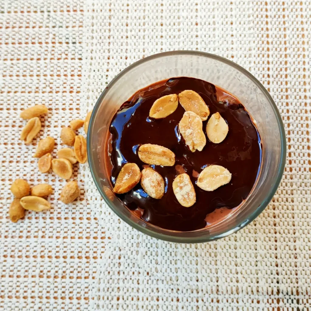 Low FODMAP Snickers Chia Pudding - Result