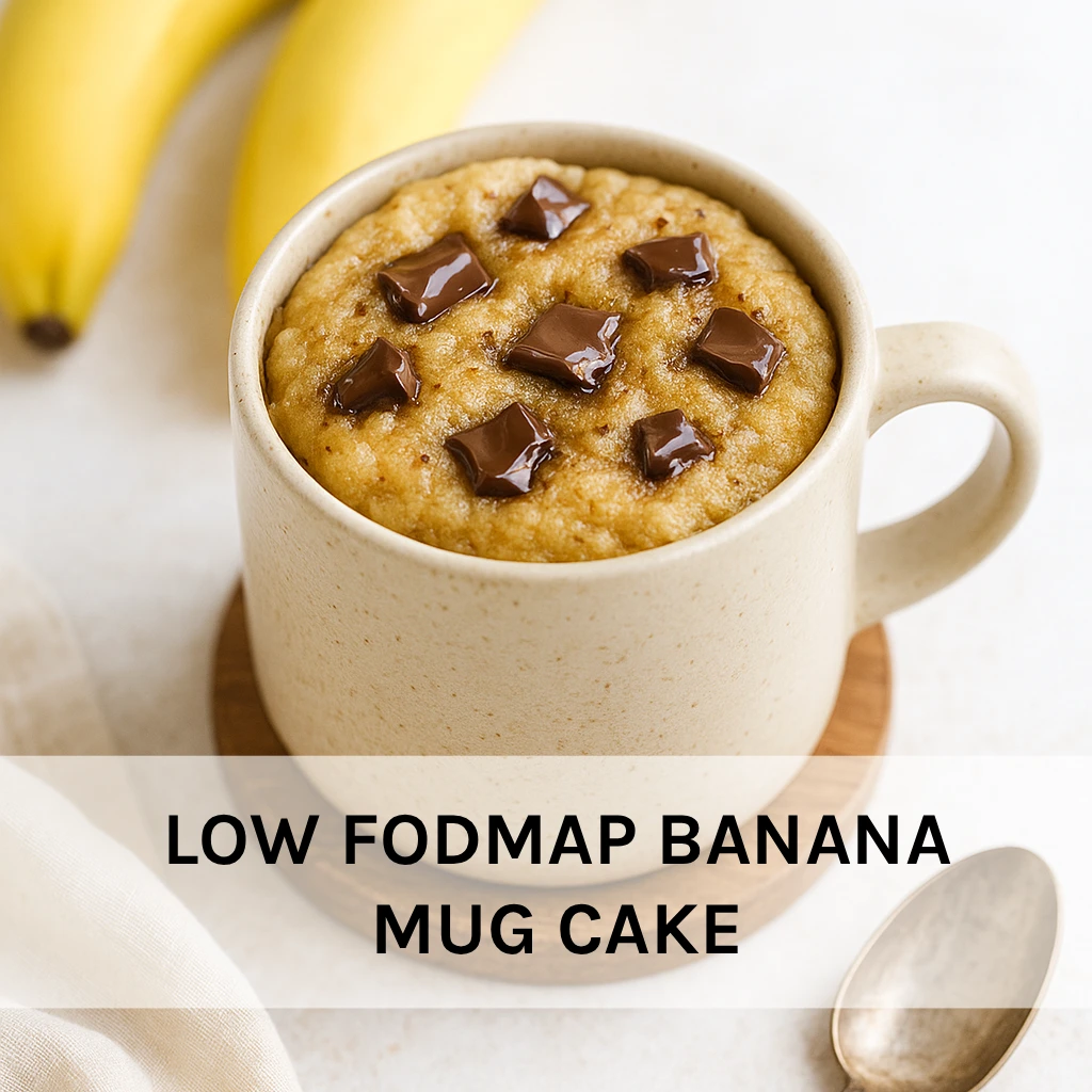 Low FODMAP Banana Mug Cake Recipe