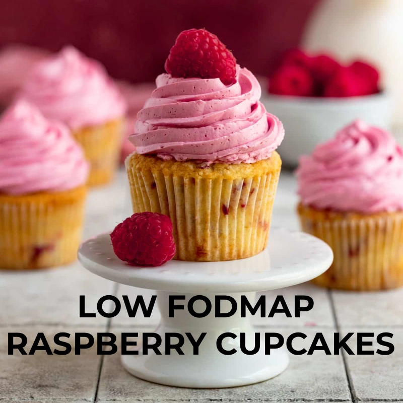 Low FODMAP raspberry cupcake recipe