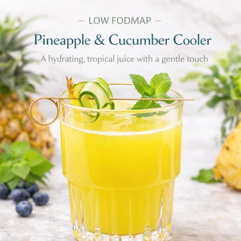 Low FODMAP Pineapple and Cucumber Juice