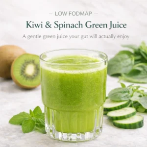 Low FODMAP kiwi and spinach juice