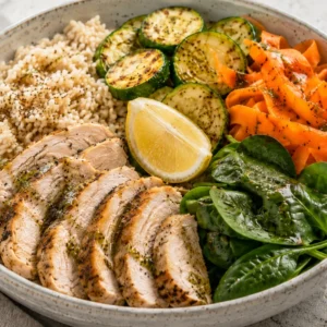 Low FODMAP Chicken Rice Bowl recipe